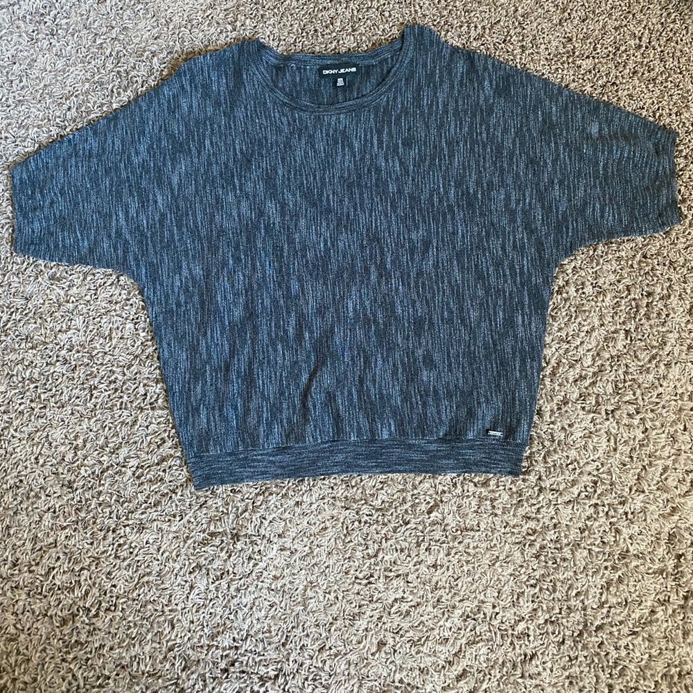 ( 3 for $18) DKNY slouch short sleeve grey shirt M